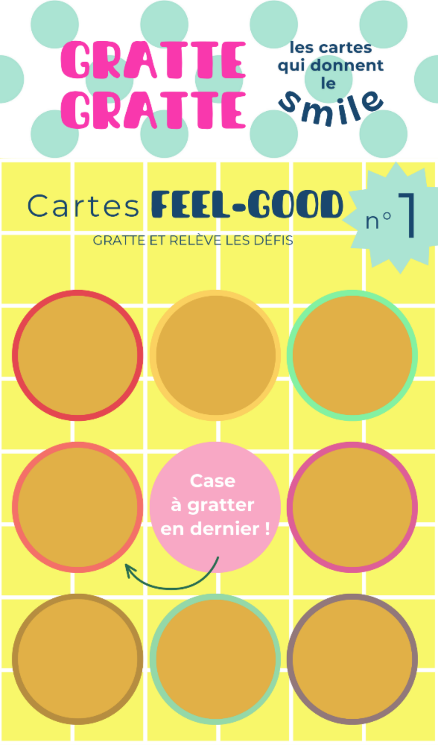 Carte à gratter -  8 défis pour cultiver la bonne humeur