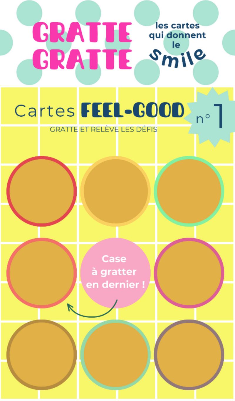 Carte à gratter -  8 défis pour cultiver la bonne humeur