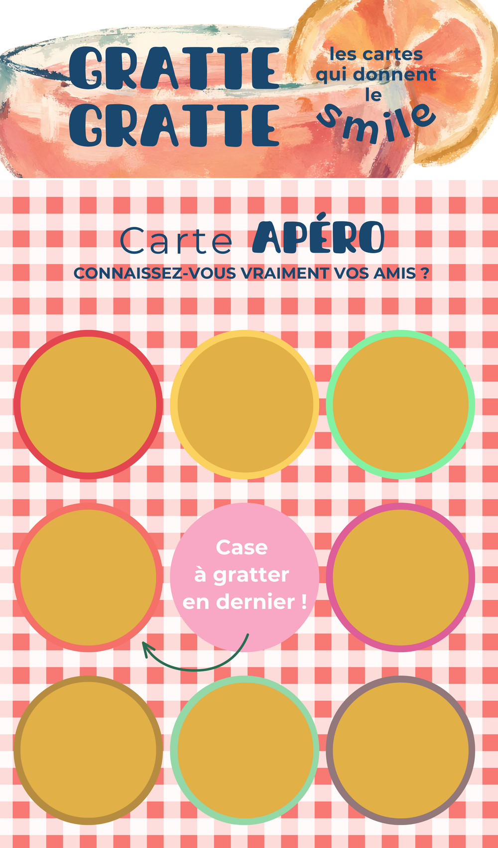 Carte à gratter - 8 questions pour pimper l’apéro