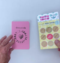Kit cadeau à gratter – Carnet, stylo & carte feel-good