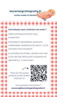 Carte à gratter - 8 questions pour pimper l’apéro